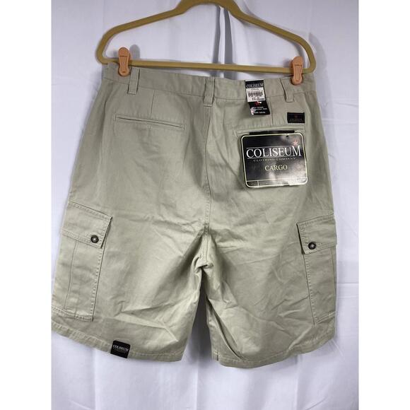 Coliseum Men's Cargo Shorts Size 36 New with Tags Color :Stone - Picture 2 of 12